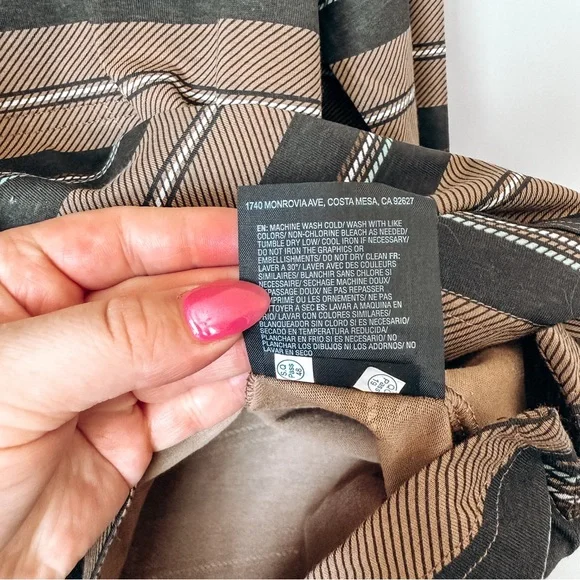 Billabong Brown Stripe Long Sleeve Hooded Sweater Size Large - Picture 6 of 7